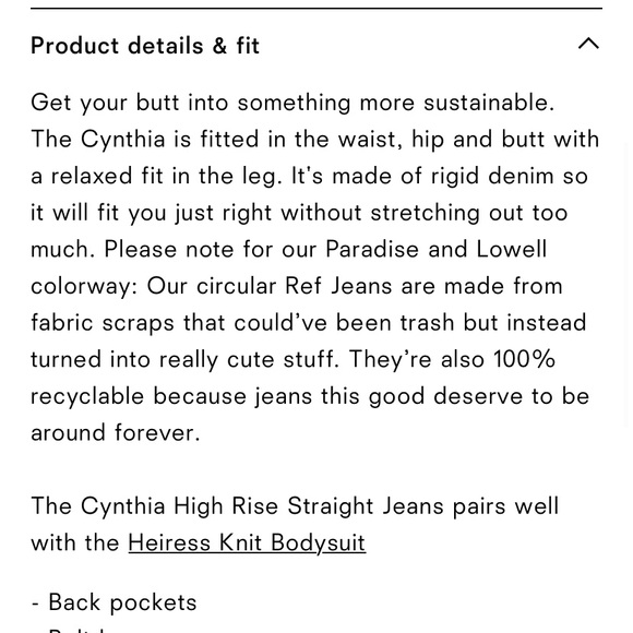 Reformation Cynthia High Rise Straight Jeans - Picture 6 of 6